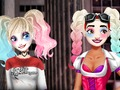 Hra Štúdio Harley Quinn na vlasy a make-up  online