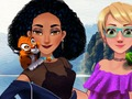 Hra Jasmine a Rapunzel v kempe  online