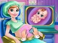 Hra Tehotná prehliadka ľadovej princeznej  online