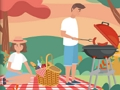 Hra Skryté objekty na grilovanie piknik  online