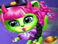 Hra Strašidelný make-up Halloween Pet Salon  online