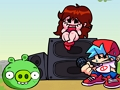 Hra Piatok v noci Funkin 'vs PIG od Angry Birds  online