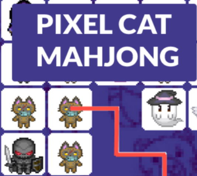 Hra Pixel mačka mahjong  online