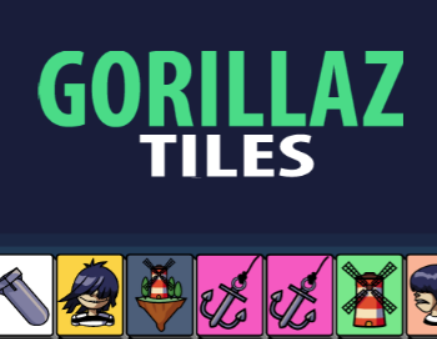 Hra Gorillazove dlaždice nečakaného  online