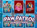 Hra Pamäťové karty Paw Patrol  online