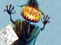 Hra Halloweenska omaľovánka  online