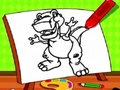 Hra Jednoduché detské sfarbenie dinosaura  online