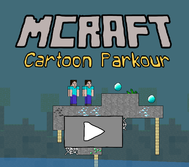 Hra Mcraft kreslený parkour  online