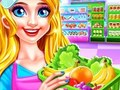 Hra Čistenie dievčat v supermarkete  online
