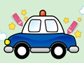 Hra Jednoduché maľovanie policajného auta  online