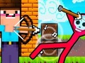 Hra Noob Archer vs Stickman Zombie online
