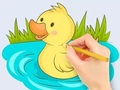 Hra Omaľovánka: Baby Duck Swim  online