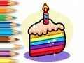 Hra Omaľovánka: Narodeninová torta  online