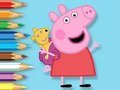 Hra Omaľovánka: Peppa s hračkou medveďa  online