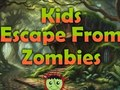 Hra Deti utekajú pred zombie  online