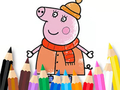 Hra Omaľovánka: Mommy Pig Winter  online