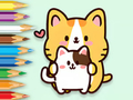 Hra Omaľovánka: Hugging Cat  online