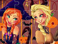 Hra Princezná halloweenska skladačka  online