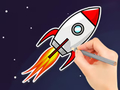 Hra Omaľovánka: Lietajúca raketa  online