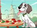 Hra Skladačka: Pes žerie pizzu  online