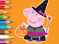 Hra Omaľovánka: Peppa Pig Halloween  online