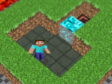Hra 3D bludisko MineBlocks  online
