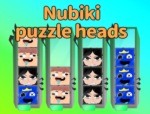 Hra Puzzle hlavy Nubiki  online