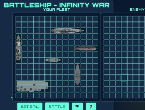 Hra Bojová loď Infinity War  online