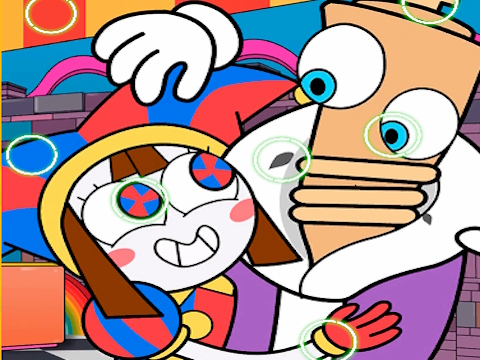 Hra Digitálny cirkus Nájdite rozdiely  online