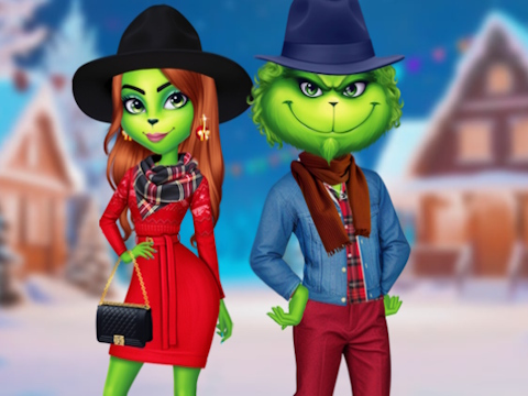 Hra Grinch Couple Holiday Dress Up  online
