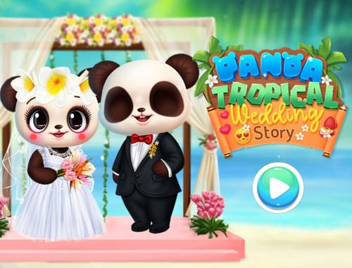 Hra Tropický svadobný príbeh pandy  online