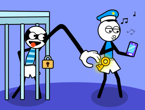 Hra Puzzle Stickman Troll Thief  online