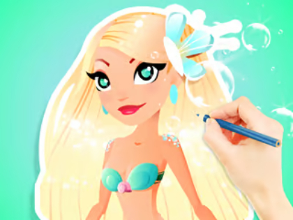 Hra Omaľovánka: Aqua Mermaid  online
