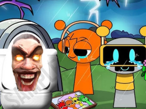 Hra Sprunki Castle Panic Skibidi WC  online