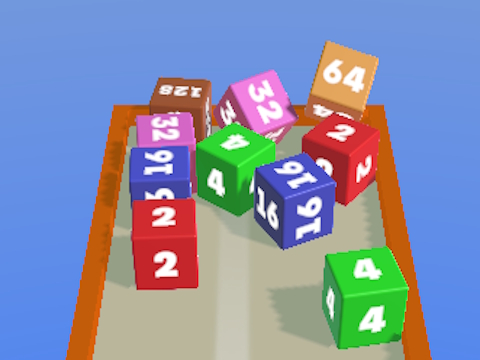 Hra Zlúčiť kocky 2048 3D  online