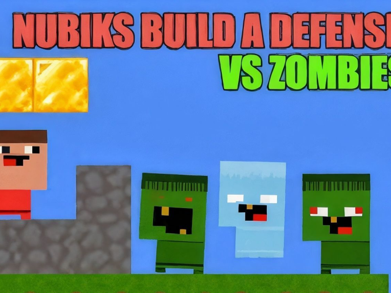 Hra Nubiks stavajú obranu vs zombie online