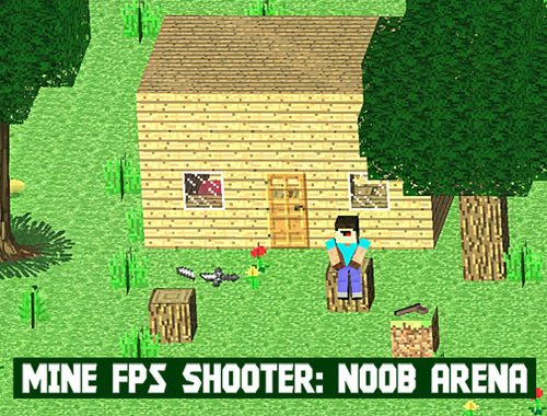 Hra Mine FPS strieľačka: Noob Arena  online