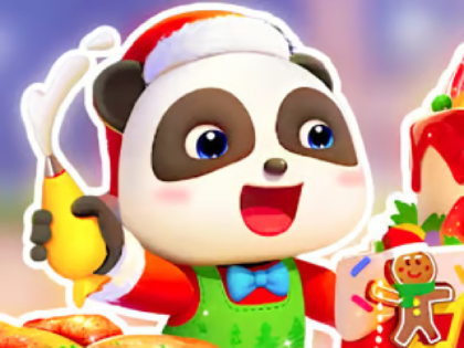 Hra Skladačka: Vianočný kuchár Baby Panda  online
