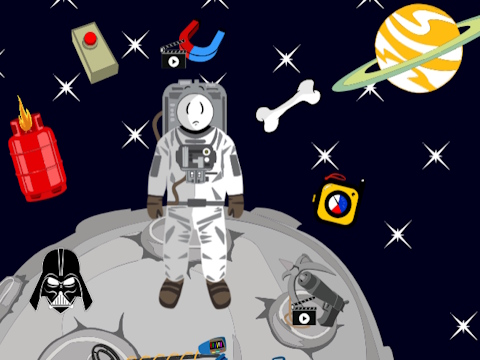 Hra Stickman vo vesmíre  online