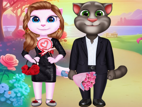 Hra Kitty pár krásny Valentín  online