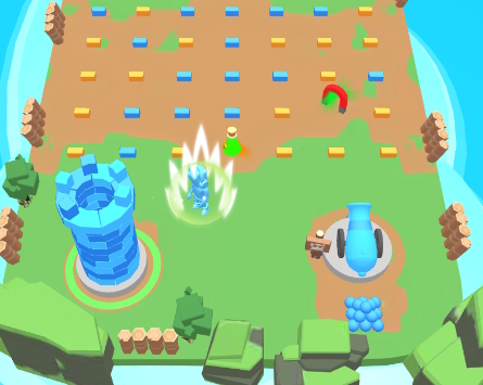 Hra Clash Tower: Zbierajte tehly  online