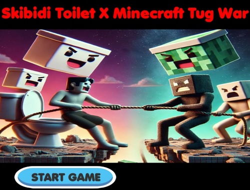 Hra Toaleta Skibidi X Minecraft TUG WAR  online