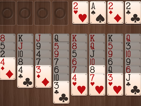 Hra Drevené freecell  online