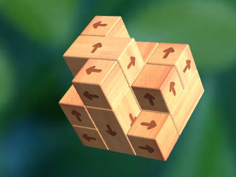 Hra Klepnite na 3D drevený blok preč  online