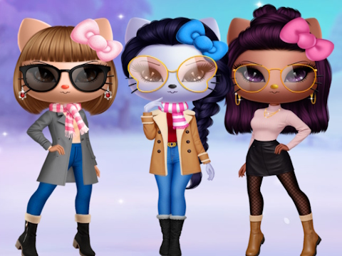 Hra Kitty Squad zimné oblečenie  online