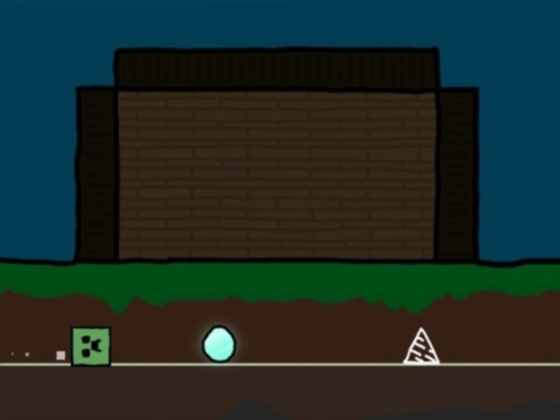 Hra Geometria vyrážky, ale mcraft  online