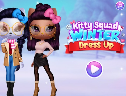 Hra Kitty Squad zimné oblečenie  online