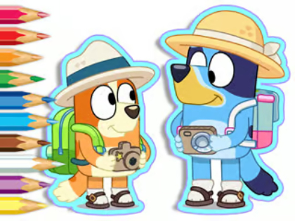 Hra Omaľovánka: Bluey Camping  online