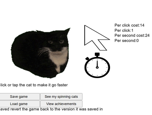 Hra Spinningová mačka Clicker  online