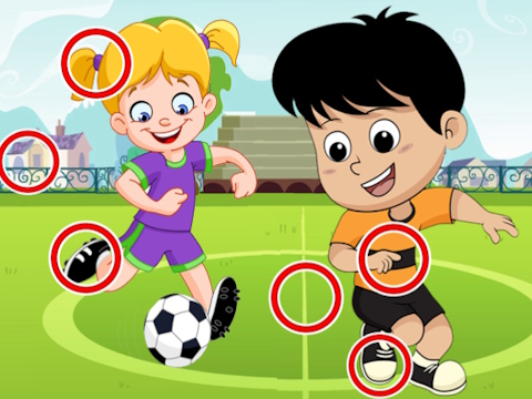Hra Futbalové rozdiely  online